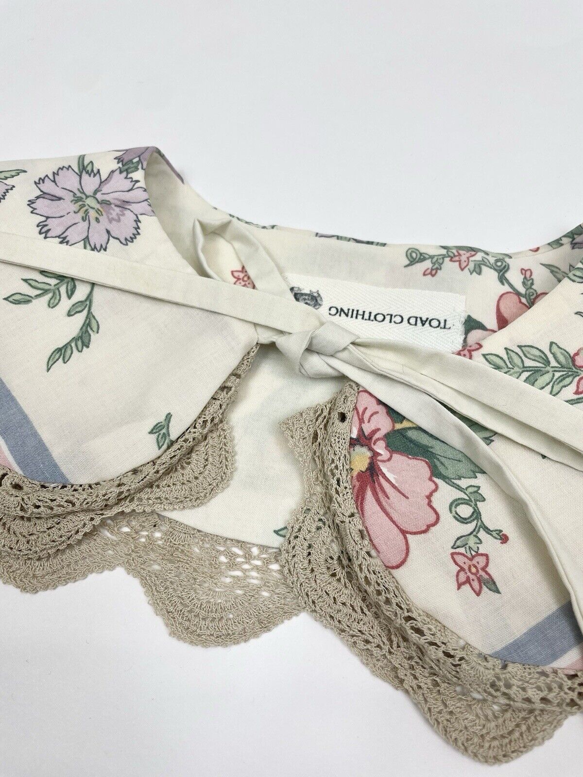 Handmade Cotton Floral Detachable Peter Pan Collar