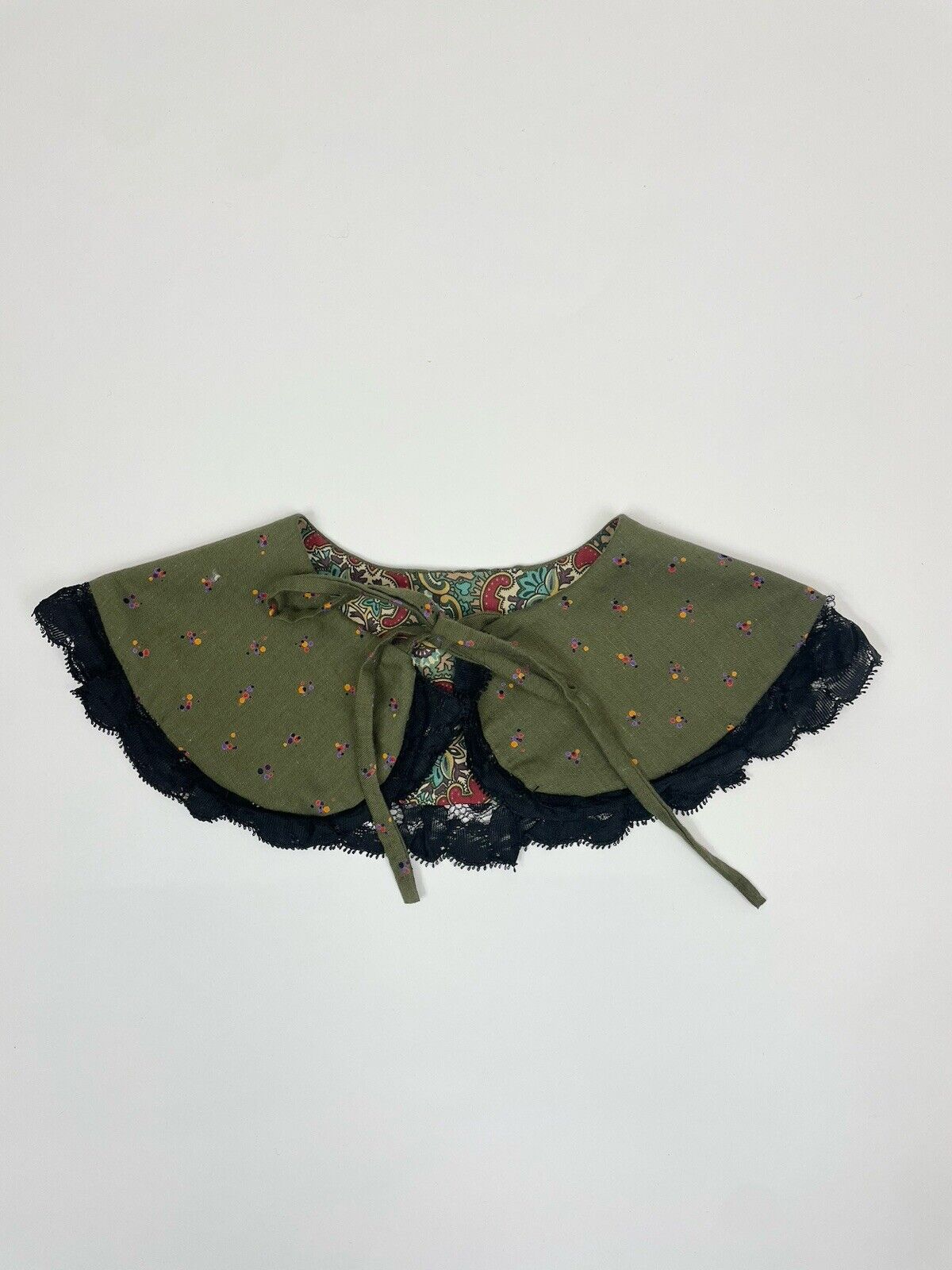 Handmade Reversible Cotton Floral Detachable Peter Pan Collar