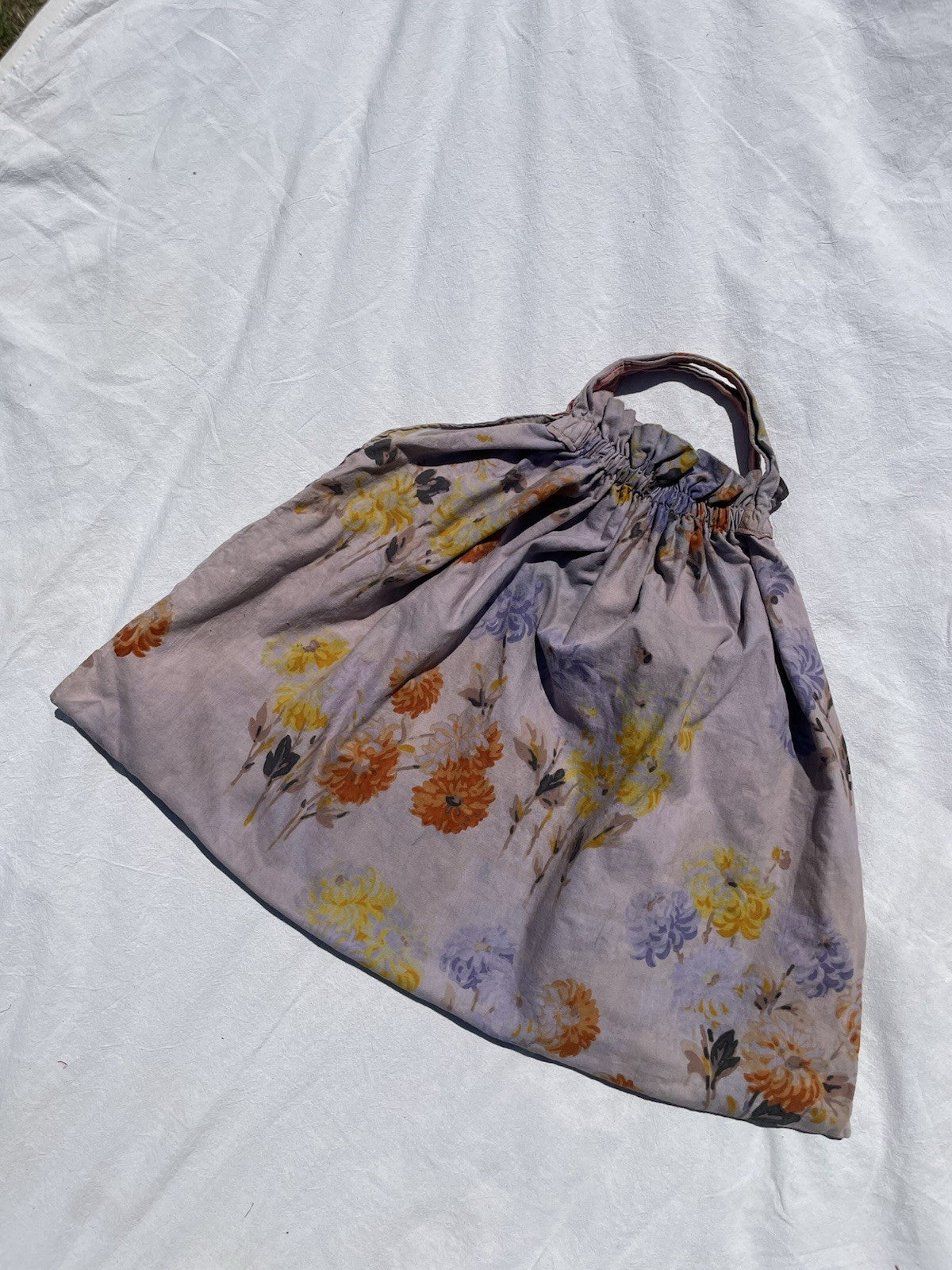 Vintage Dusky Lilac Romantic Floral Handbag