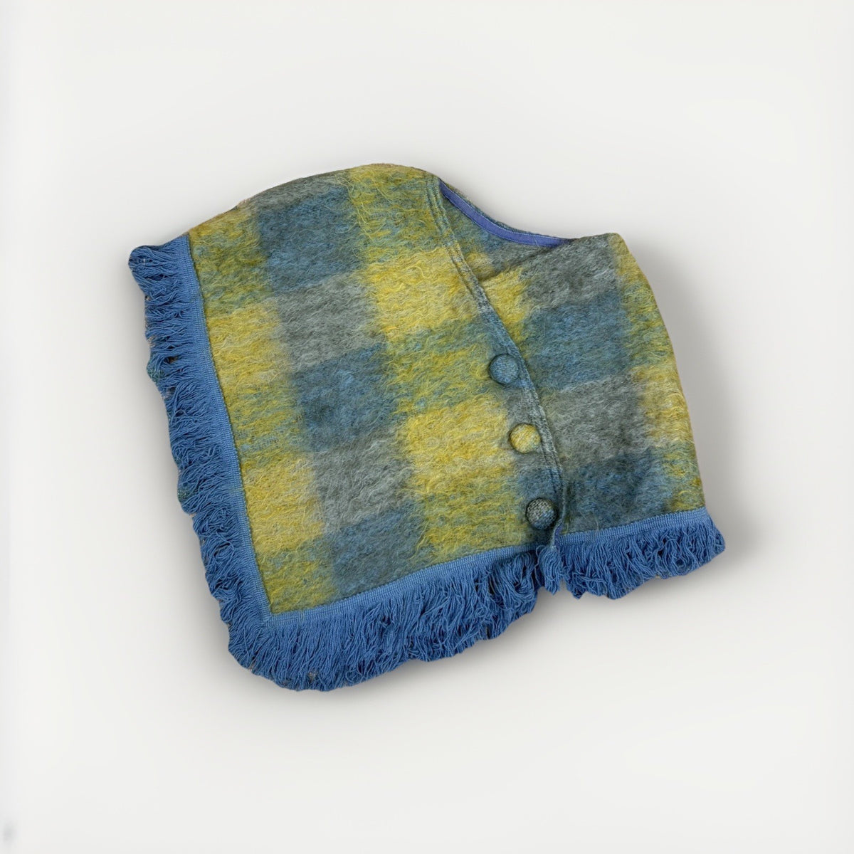 Vintage 60s Aged 3-5 Years Mohair Tweed Cape Lochcarron