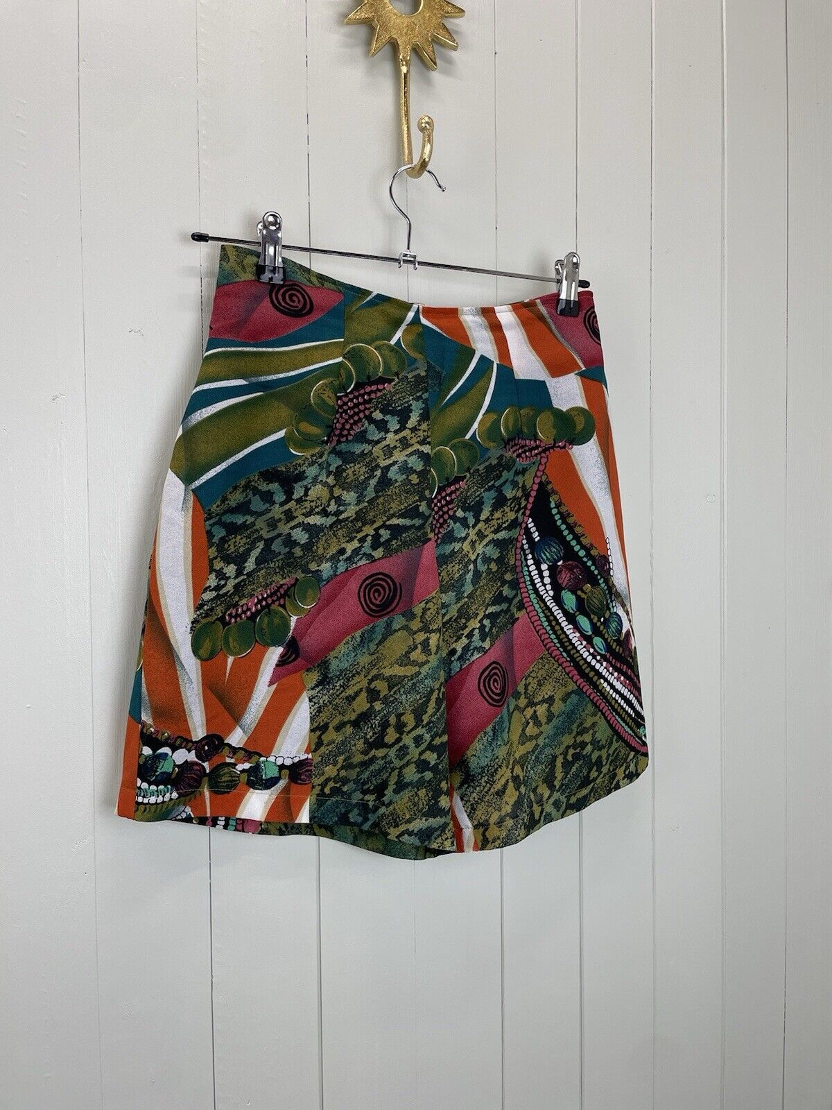 Vintage Size S 8-10 W28” Retro Funky Patterned High Waist Shorts