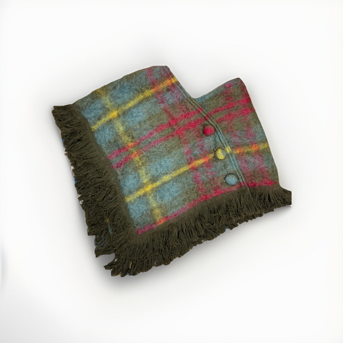 Vintage 60s Aged 3-5 Years Mohair Tweed Cape Lochcarron