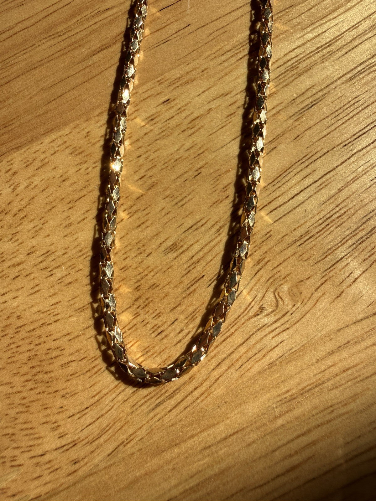Vintage Gold Sparkly Chain Necklace
