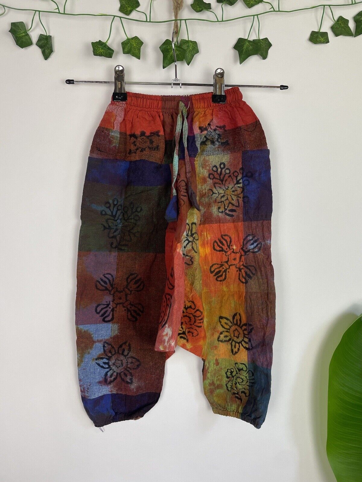 Kids Unisex Multicolour Patchwork Hippie Afghani Harem Trousers Gringo