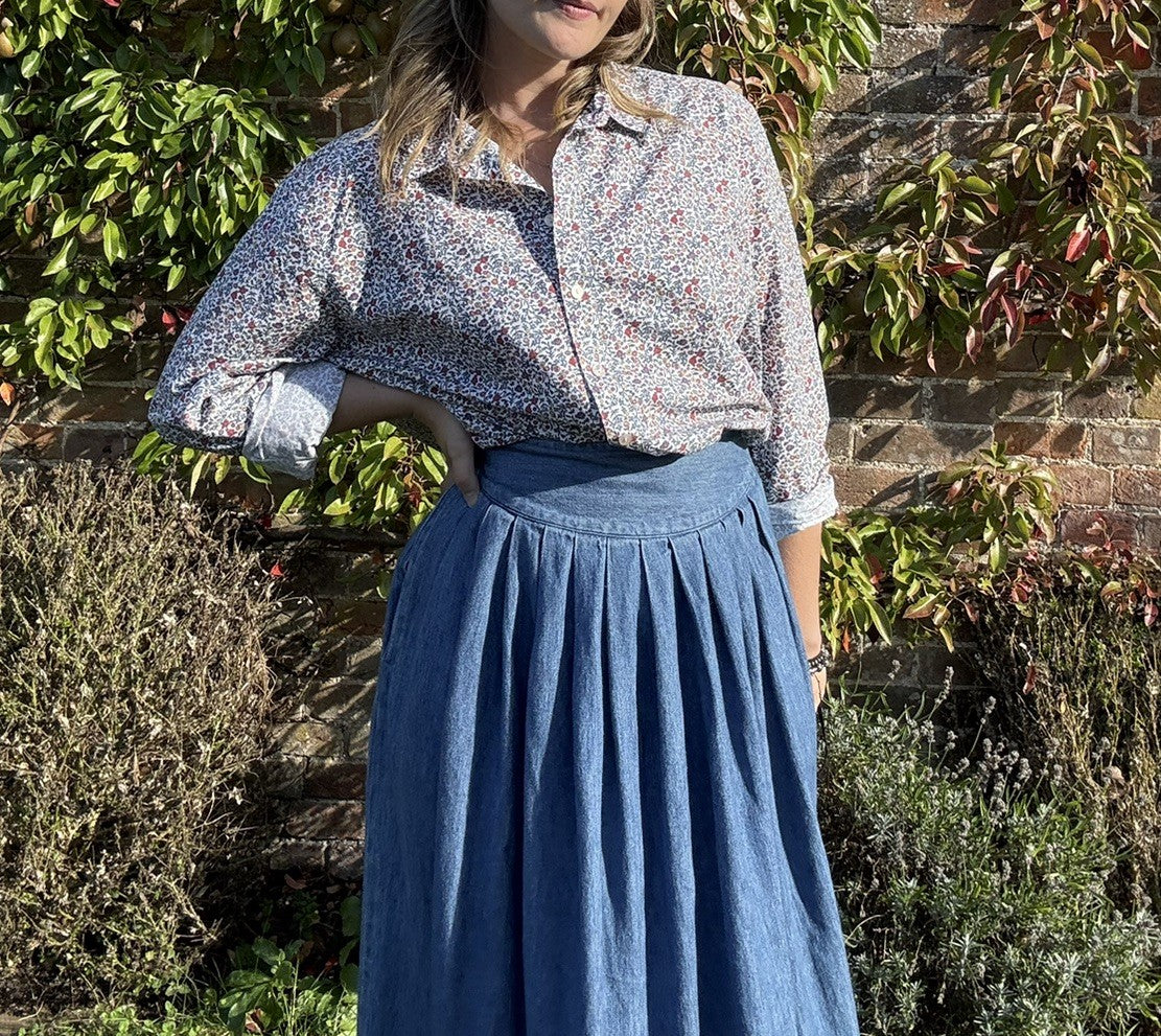 Vintage Size XL 18-20 Cottagecore Multi Floral Cotton Shirt Cotswold Collections