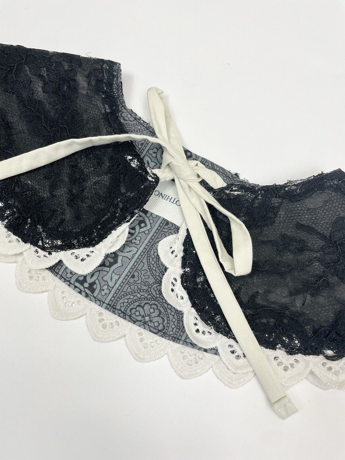 Handmade Black Lace Detachable Peter Pan Collar