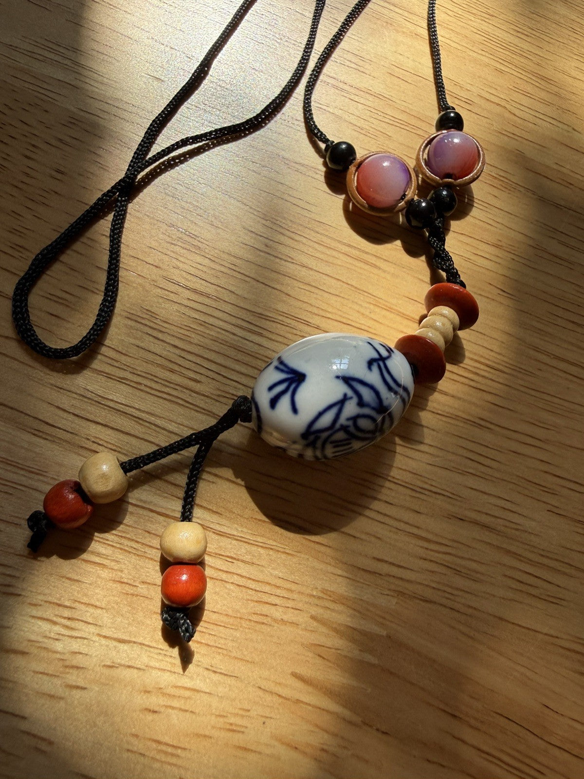 Vintage Ceramic Beaded Necklace