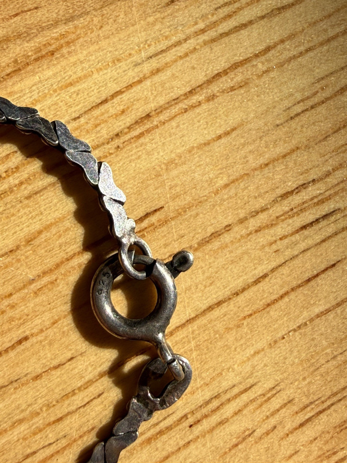 Vintage 925 Hallmarked Silver Link Chain Necklace