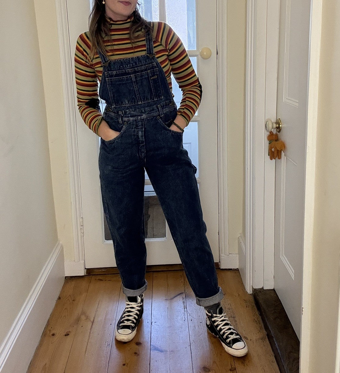 Vintage Size 8 Blue Denim Worker Carpenter Dungarees Ball