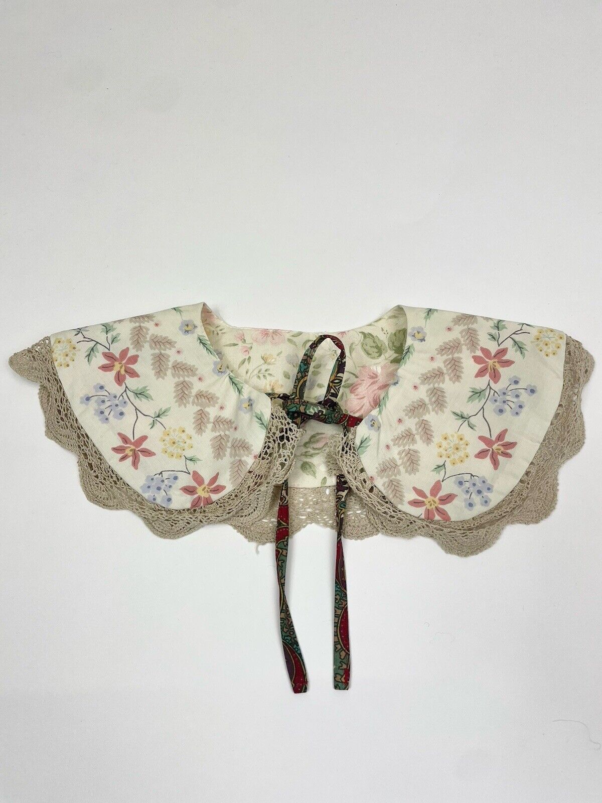 Handmade Reversible Cotton Floral Detachable Peter Pan Collar