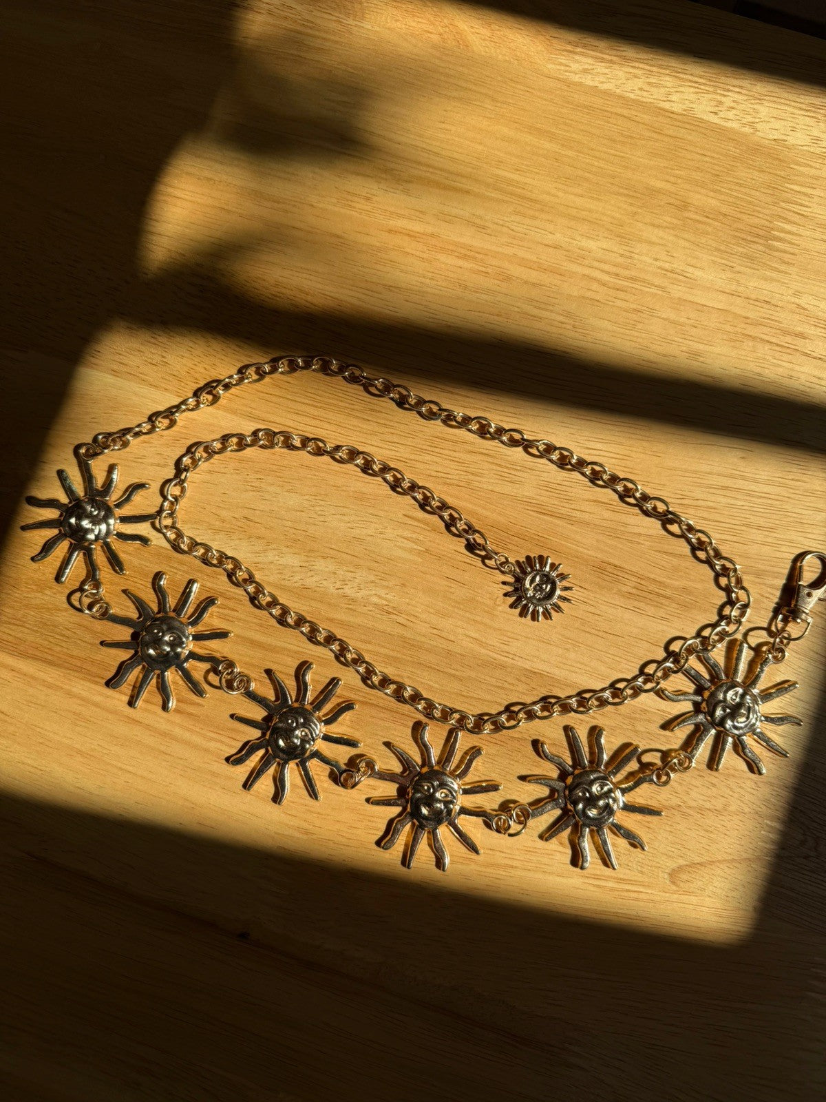 Free Size 6-20 Gold Celestial Sun Chain Belt