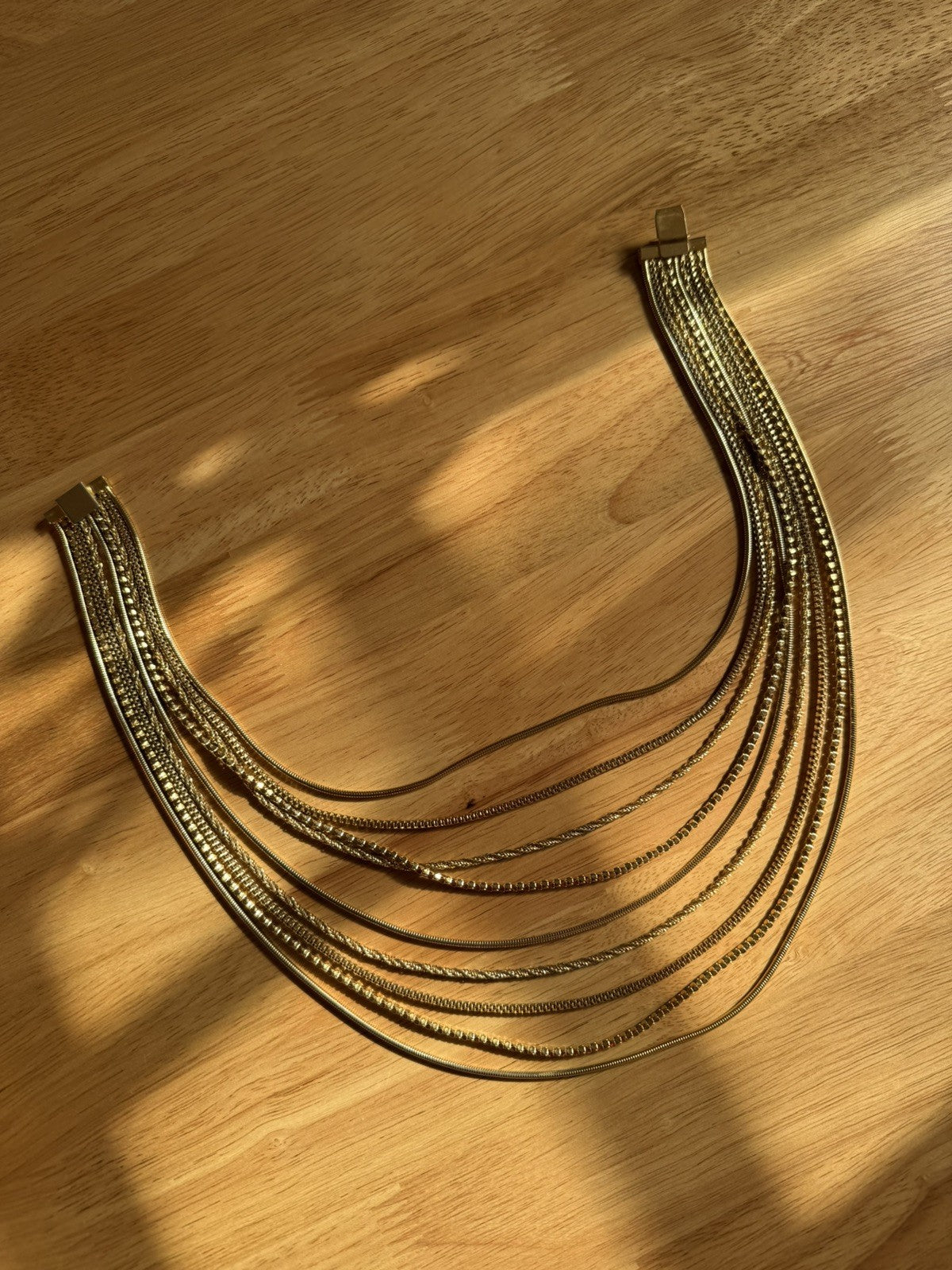 Vintage Layered Gold Chain Necklace