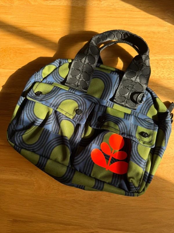 Orla Kiely Aura Marine Blue Radial Handbag