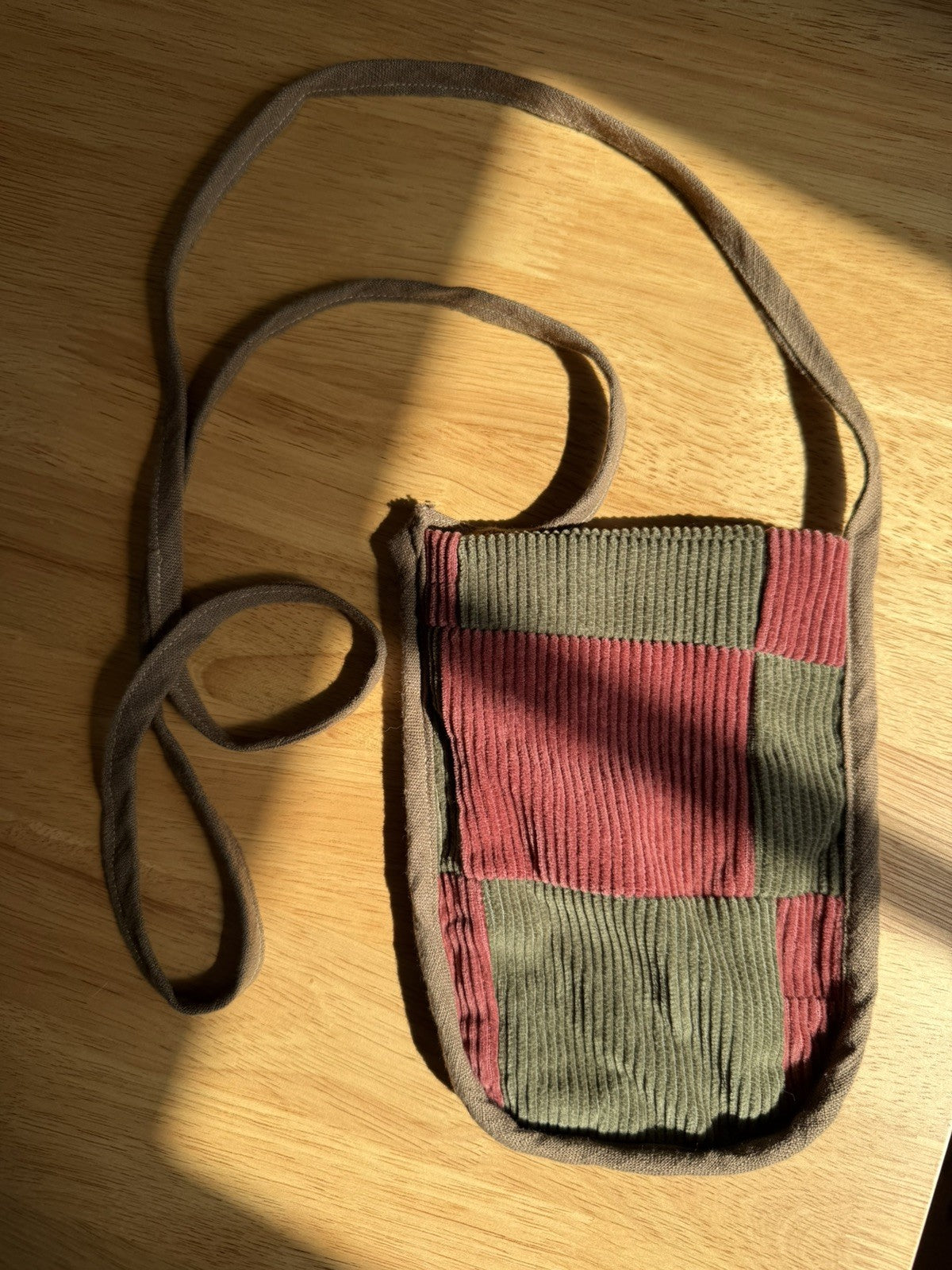 OM Baby Corduroy Patchwork Pouch Crossbody Bag